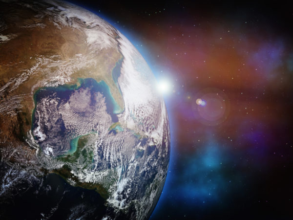 带恒星地球数字生成图像 所有图形元素都是我自己设计/图片